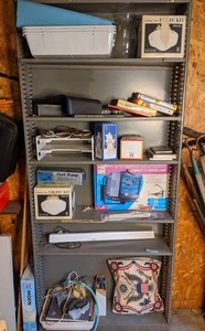 lot 242 image: Industrial Metal Shelf and Contents