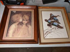 lot 222 image: Pair of Vintage Framed Prints