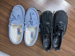 lot 170 image: Womens Slippers (size 8) and Keds (7.5)