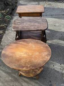 lot 357 image: Trio of Vintage Side Tables