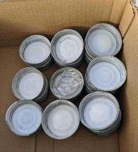 lot 369 image: Assorted Vintage Zinc Canning Jar Lids