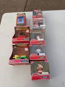 lot 389 image: (8) Collectible Coca-Cola Ornaments