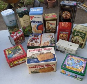 lot 398 image: Assorted Vintage Style Tins