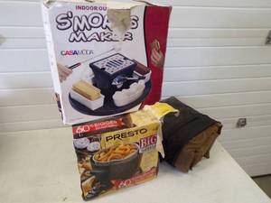 lot 33 image: Deep Fryer, Smores Maker and Air mattress