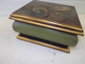 lot 47 image: Wood Painted Urn