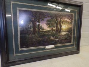 lot 137 image: Terry Redlin Morning on the Greens Framed Print