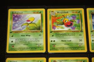 1999 Pokemon Base Set 1st Edition Card Lot Grass  12 Cards