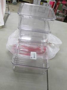 4- 4 cup Plastic Drawer Bins...