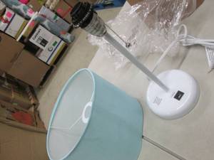 Table Lamp w USB Charger Port, dam...