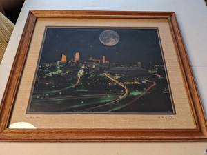 lot 53 image: 1986 Minneapolis Skyline Framed Photograph