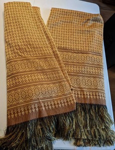 lot 68 image: Pair of Decorative Fringed Textiles