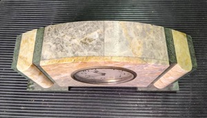 lot 105 image: Art Deco French 8-Day Marble Mantel Clock