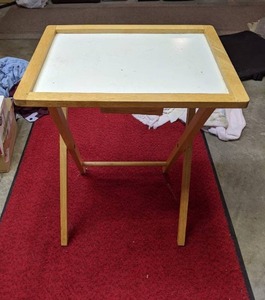 lot 143 image: Folding Wood Tray Table