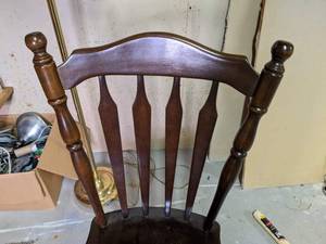 lot 107 image: Single Solid Wood Dining Chair