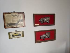 lot 99 image: 5 Piece Set of Automotive Art