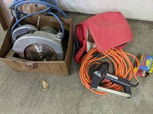lot 256 image: Circular Saw and Electric Stapler