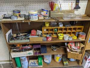 lot 261 image: Contents of Shelves - Hardware & Adhesives