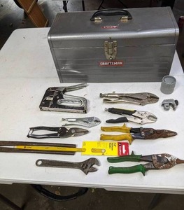 lot 210 image: Craftsman Toolbox Filled with Miscellaneous Hand Tools