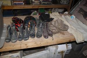 lot 29 image: Horse Riding Helmets (x2), Boots, Pants (x5), Additional Children Size Gear