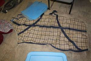 lot 44 image: Lot of (6) Horse Tack and Gear - Horse Blanket Size Large (x1), Horse Saddle Pads (x4), Horse Saddle Blankets (x1)