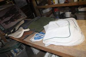 lot 20 image: Lot of (10) Horse Tack and Gear - Fleece Saddle Pads (x2), Saddle Pad with Girth Belt Pad (x1), Small Blankets (x4), Foam Saddle Pads (x3)