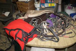 lot 46 image: Horse Saddle, Horse Reins, Horse Halters, Horse Bridals, Horse BlanketsPads, Horse Riding Accessories, Various Horse Tack