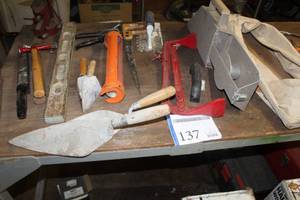 lot 137 image: Tool Bag, Drywall & Masonry Tools