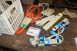lot 160 image: Lot of Power Strips, Extension Cord