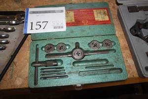 lot 157 image: Greenfield Tap & Die Corp. Little Giant Two Piece Adjustable Screw Plate Tap & Die Set No. A-1