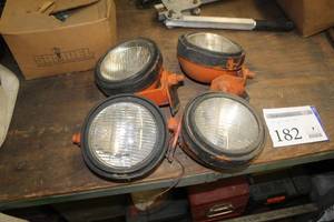 lot 182 image: Lot of (4) Headlights with Brackets