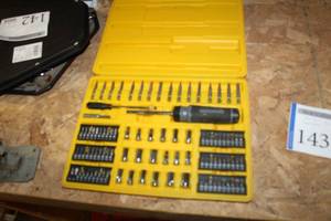 lot 143 image: Pro-Grade Screwdriver Bit Tool Set, Case