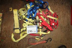 lot 196 image: Nylon Ratchet Tie-Down Straps