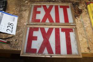 lot 228 image: Lot of (2) EXIT Signs