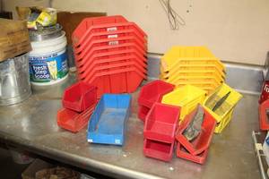 lot 255 image: Lot of (28) Plastic Storage Bins