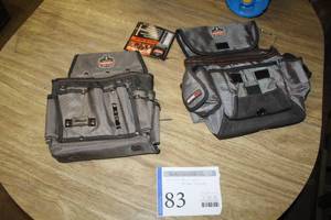 lot 83 image: Lot of (2) ergodyne Tenacious Work Gear Arsenal Heavy Duty Synthetic Tool Belt Pouches