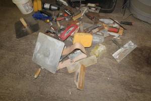 lot 328 image: Masonry Tools - Trowels, Scrapers, and more