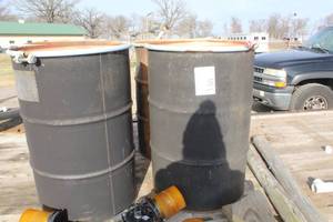 lot 346 image: Lot of (4) Metal Barrels