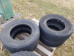 lot 364 image: Lot of (4) Goodyear F78-14 21570R15 Tires with 5-Lug 15 Steel Wheels