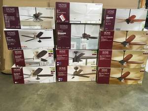lot 10 image: Pallet with assorted Home Decor Ceiling Fans various models see pictures