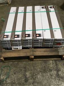 lot 20 image: Pallet 24 cases of Grey Distressed Wood Multi-Width Look 6 in. x 36 in. Peel and Stick Vinyl Plank (36 sq. ft.  case) not used
