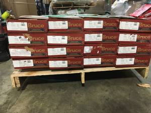 lot 26 image: Pallet with 16 cases Plano Marsh Oak 34 in. Thick x 2-14 in. Wide x Varying Length Solid Hardwood Flooring (20 sq. ft.  case) not used