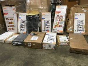 lot 51 image: Pallet with assorted shelving see pictures