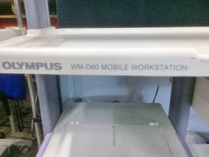 lot 4 image: WOW ONLINE USED $1500 Olympus WM-D60 Medical Mobile Multi-Shelf WorkStation Cart With Drawer - Nice Condition  &nbspApprox 44W 55H
