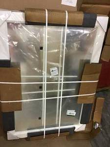Medium Rectangle White Modern Mirror (28 in. H x 40 in. W). H x 40 in. W)&nbsp&nbspin good condition&nbsp