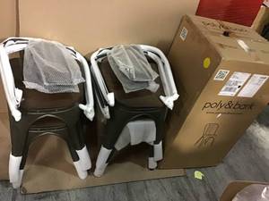 Trattoria Bronze Side Chair with Elm Wood Seat (Set of 4) by EDGEMOD&nbsp&nbspin good condition&nbsp
