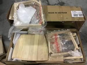 International Concept Unfinished Wood X-Back Dining Chair (Set of 2)  Assembly required.&nbsp&nbspin good condition&nbsp