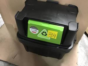 14 Gal. Stackable Indoor Recycling Bin by Rubbermaid&nbsp&nbspin good condition&nbsp