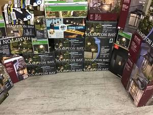 BIG MIX LOT OF WALL LANTERN &amp12-Light 24 ft. Black Commercial Incandescent String Light by Hampton Bay&nbsp&nbspin good condition&nbsp