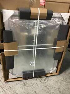 Medium Rectangle Vista Brushed Nickel Beveled Glass Modern Mirror (24.75 in. H x 30.75 in. W)&nbsp&nbspin good condition&nbsp