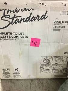 Cadet 3 Decor Tall Height 2-Piece 1.28 GPF Single Flush Elongated Toilet with Seat in White, Seat Included by American Standard not used